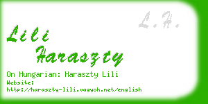 lili haraszty business card